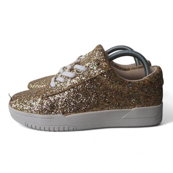 Jessica Simpson Silesta 4 Glitter Embellished Casual Sneakers Gold Women's 7.5M - Picture 2 of 12